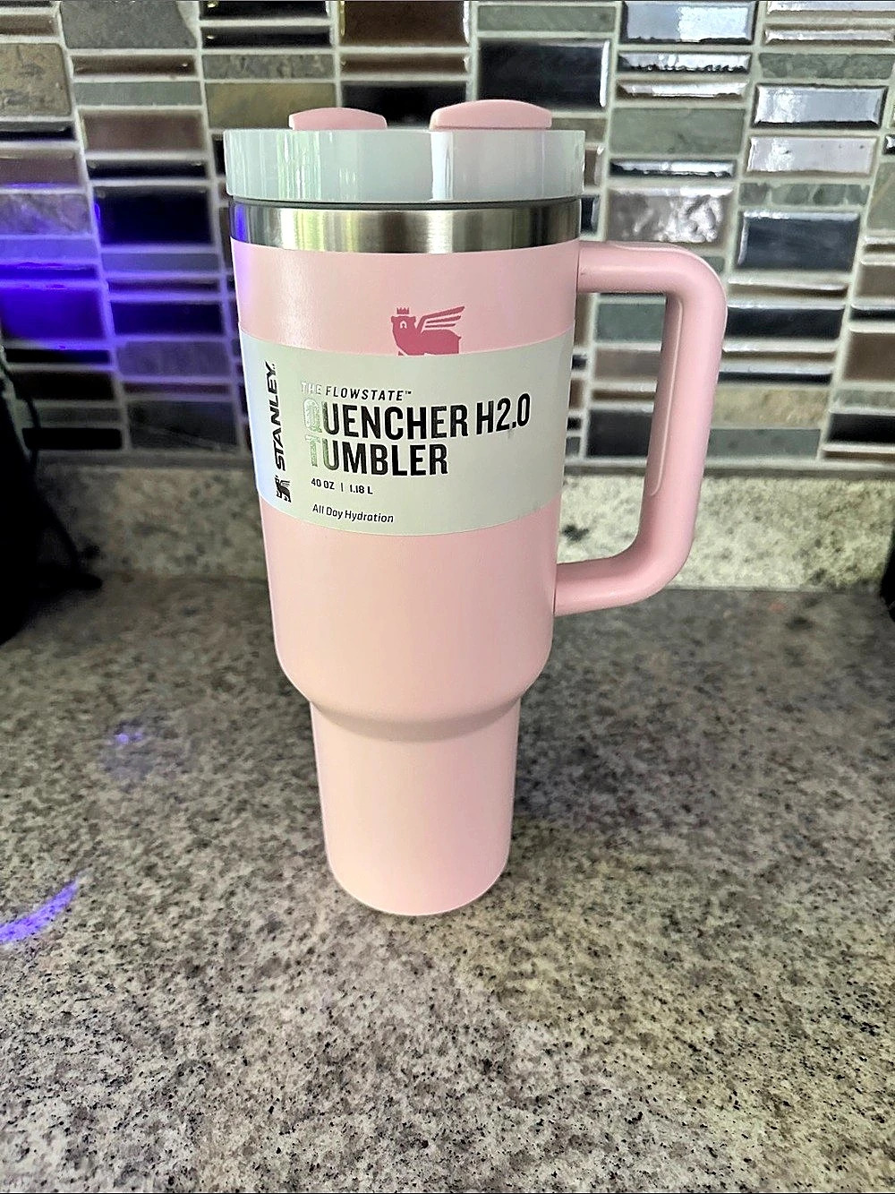 Stanley Adventure Quencher H2.0 FlowState Tumbler 40 oz Pink